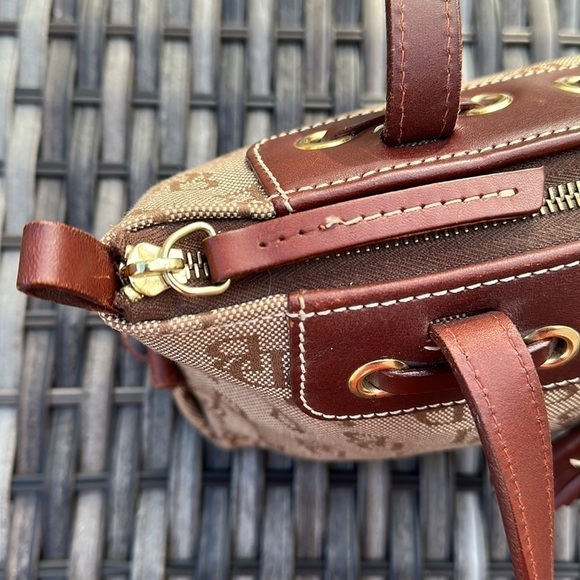 dooney & Bourke Signature Canvas Handbag with Leather Trim - Brown - Picture 5 of 16